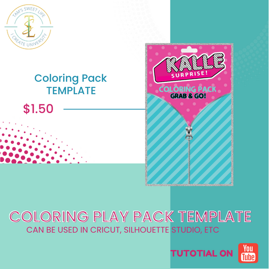 DIGITAL Coloring Play Pack Template - Create your own