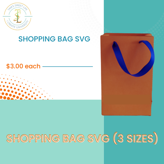 SHOPPING BAG (3 SIZES) SVG - Instant Download