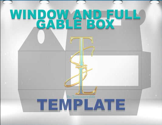 Window and Full Gable Box Template - PNG & SVG - Instant Download