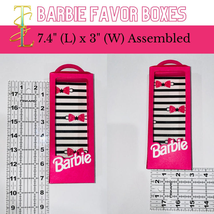 SLIM BARBIE Box Party Favors Boxes - Doll Box Party Favors (Boxes Only) - Read Listing