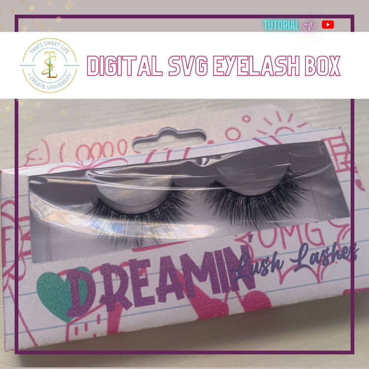 EYELASH Box Template SVG - Spa Party, Teenage party | Instant Download